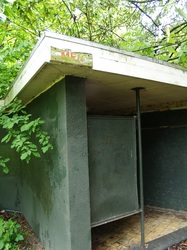 Abandoned toilets in a London park