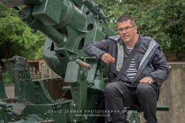 Picture of Paul Talling's guided tour on an Ack Ack gun at Mudchute, Isle of Dogs