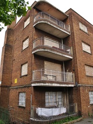 pics of the boarded up and now demolished Kingsland Estate in Haggerston