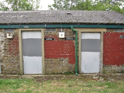 closed public toilets in Clitterhouse Recreation Ground (near old Hendon FC ground)