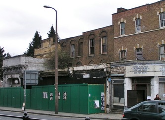  The Dalston Theatre became the Four Aces Reggae club , then the auditorium became a warehouse, then a car auction room and lastly another nightclub. It had then been closed since 2000 before demolition in around 2009/10.