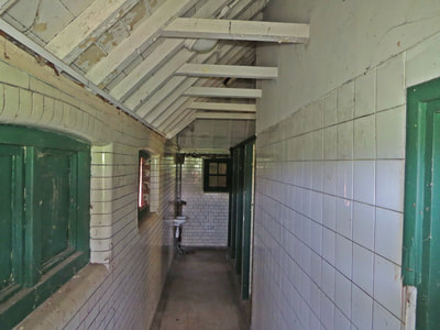 Interior of closed down public toilets in Avery Hill Park, Eltham SE9