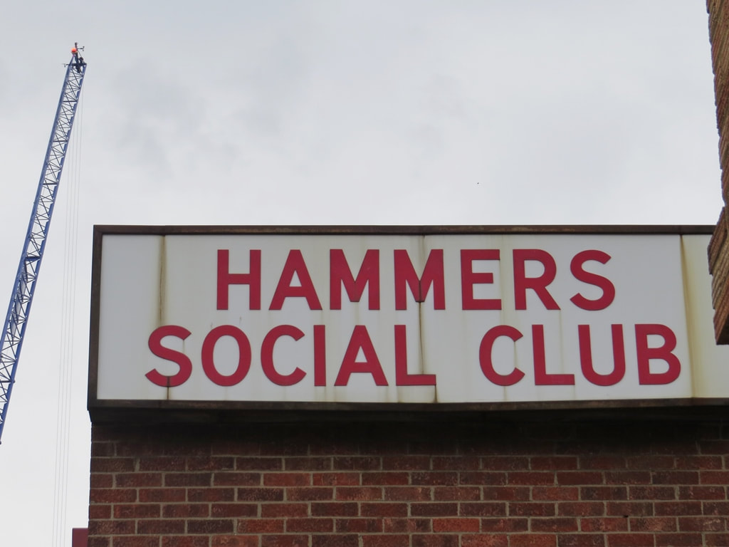 Hammers Social Club signage on former premises