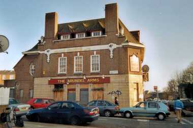  Arundel Arms pub on the Boleyn Road, Stoke Newington  closed in 2003 and demolished
