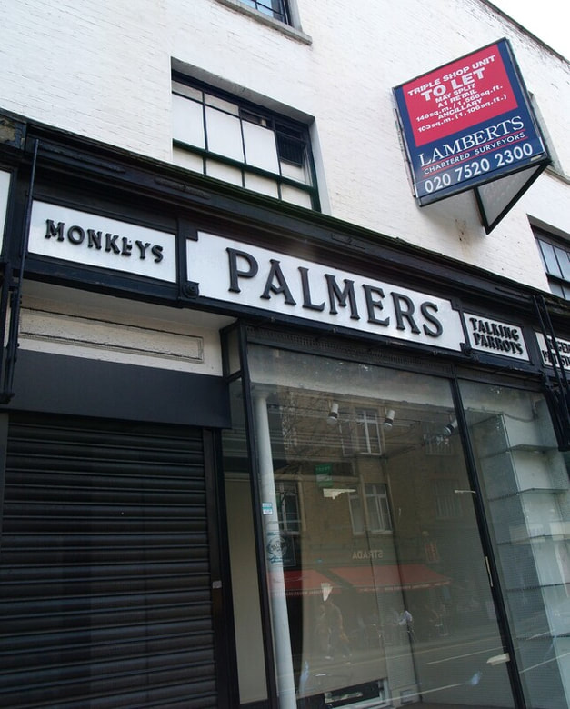 Derelict Palmers Pet Shop on Camden Parkway where Ken Livinsgton bought his newts is now a cafe