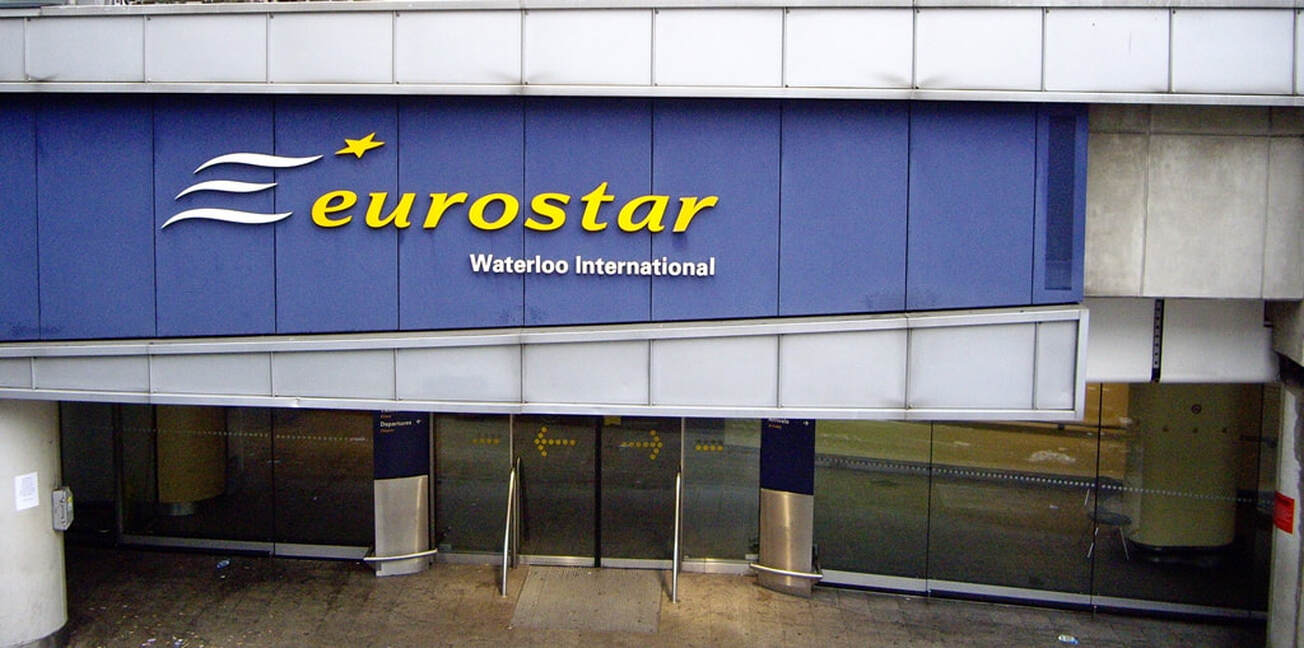 Disused and empty Waterloo International station terminus of the Eurostar international