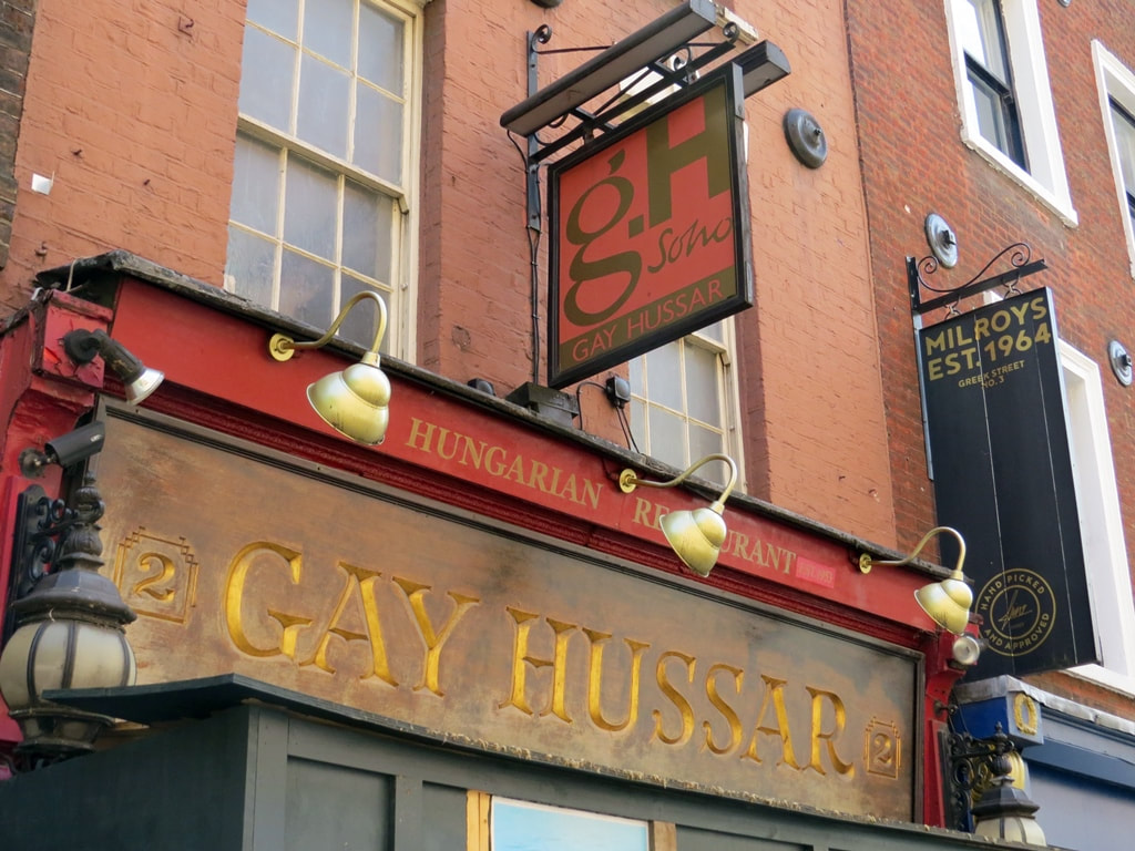 Diners at the Gay Hussar, Greek Street, Soho included T. S. Eliot,  Aneurin Bevan, Barbara Castle, Gordon Brown and Ian Mikardo.