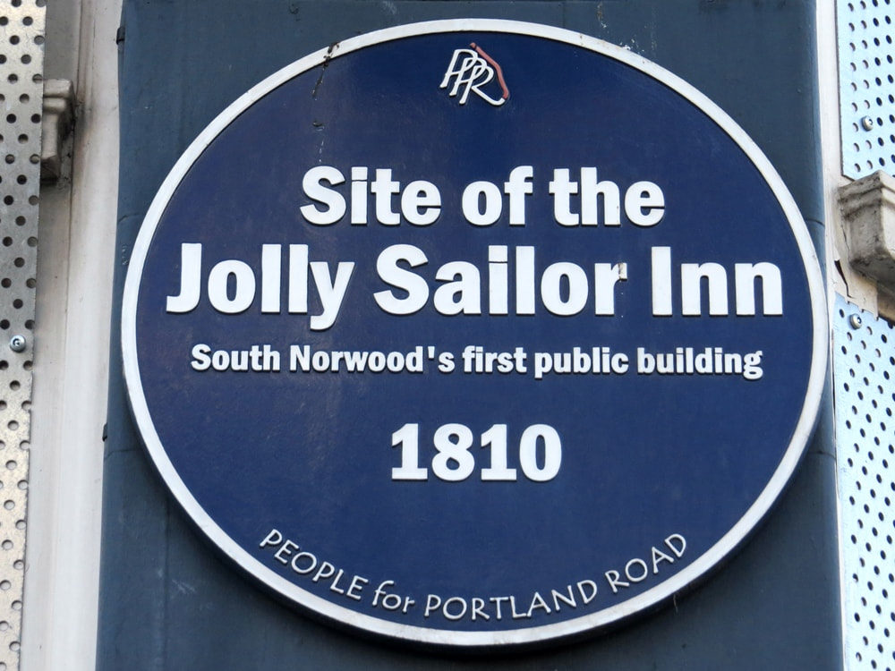 Site of the Jolly Sailor Inn South Norwood's first public building in 1810