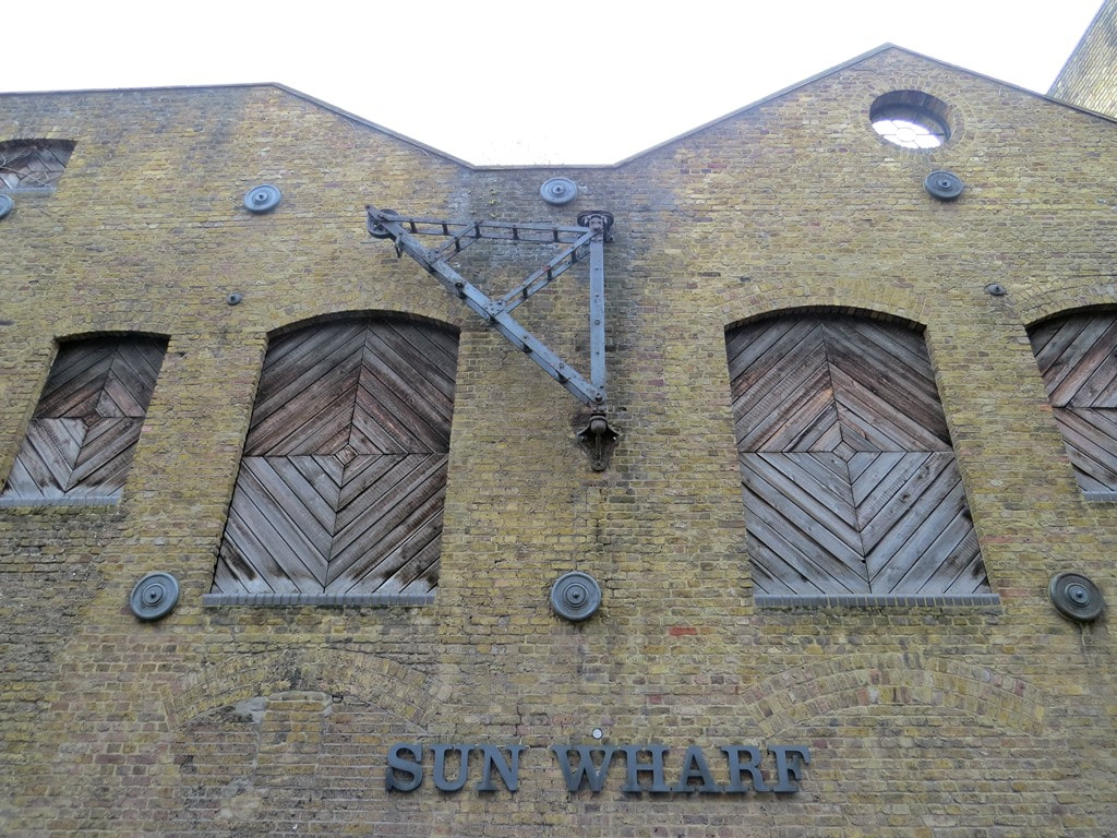 Sun Wharf on Narrow Street in Limehouse on  on Derelict London Walking Tour 