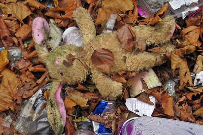 discarded cuddly toy in South London