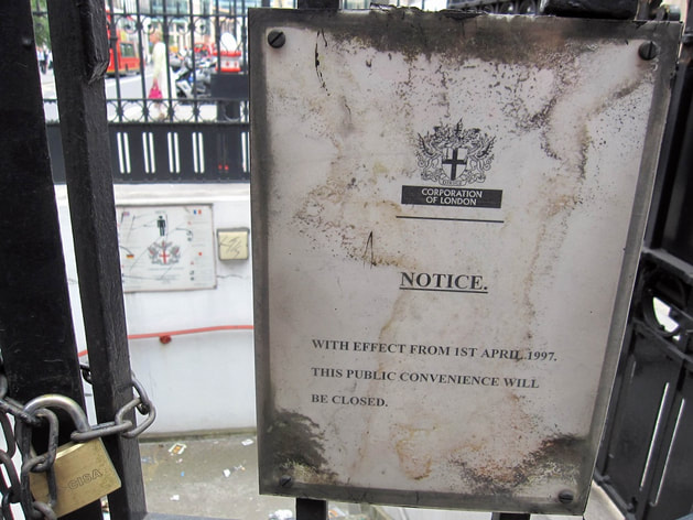 Derelict London Toilets - No longer a public convenience in High Holborn