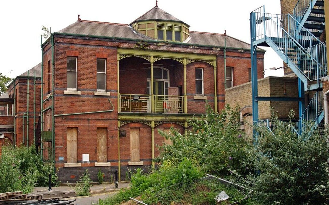 Picture of derelict London West Middlesex Hospital (aka New Brentford Workhouse) in Isleworth, London. TW7