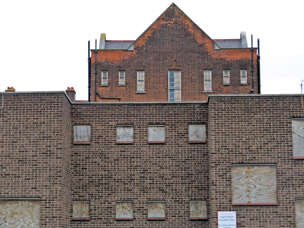 former hospital buildings gone to rack and ruin in London
