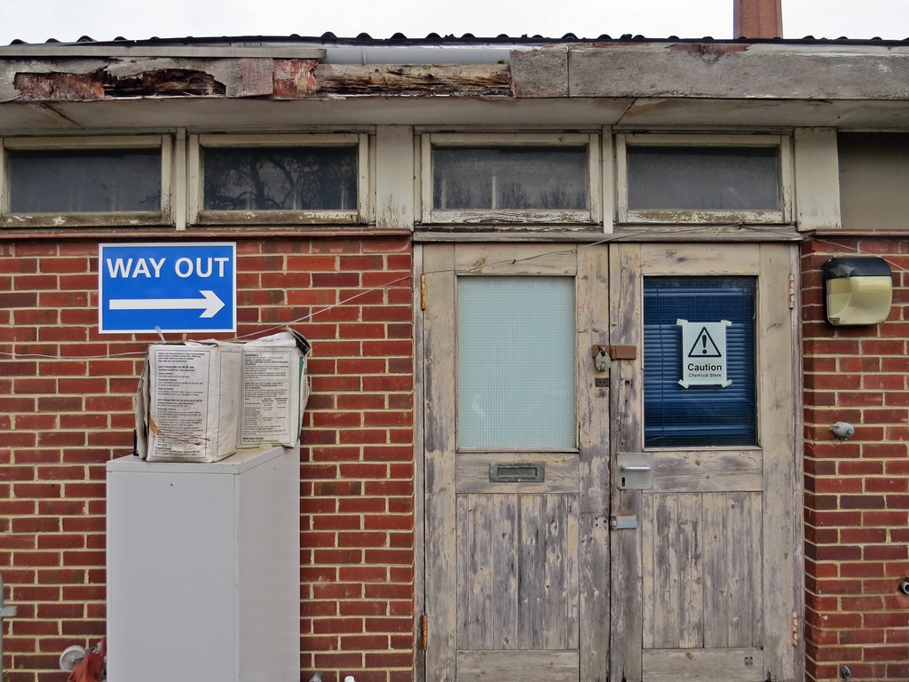 a condemned vacant  building at Whipps Cross Hospital, East London