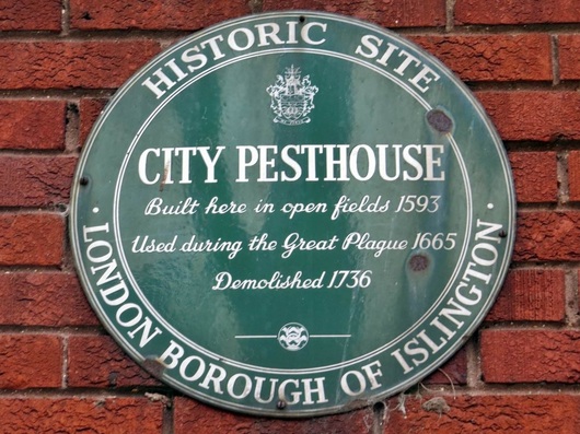 The site of the City Pesthouse in Bath Street opposite the Poor Ground