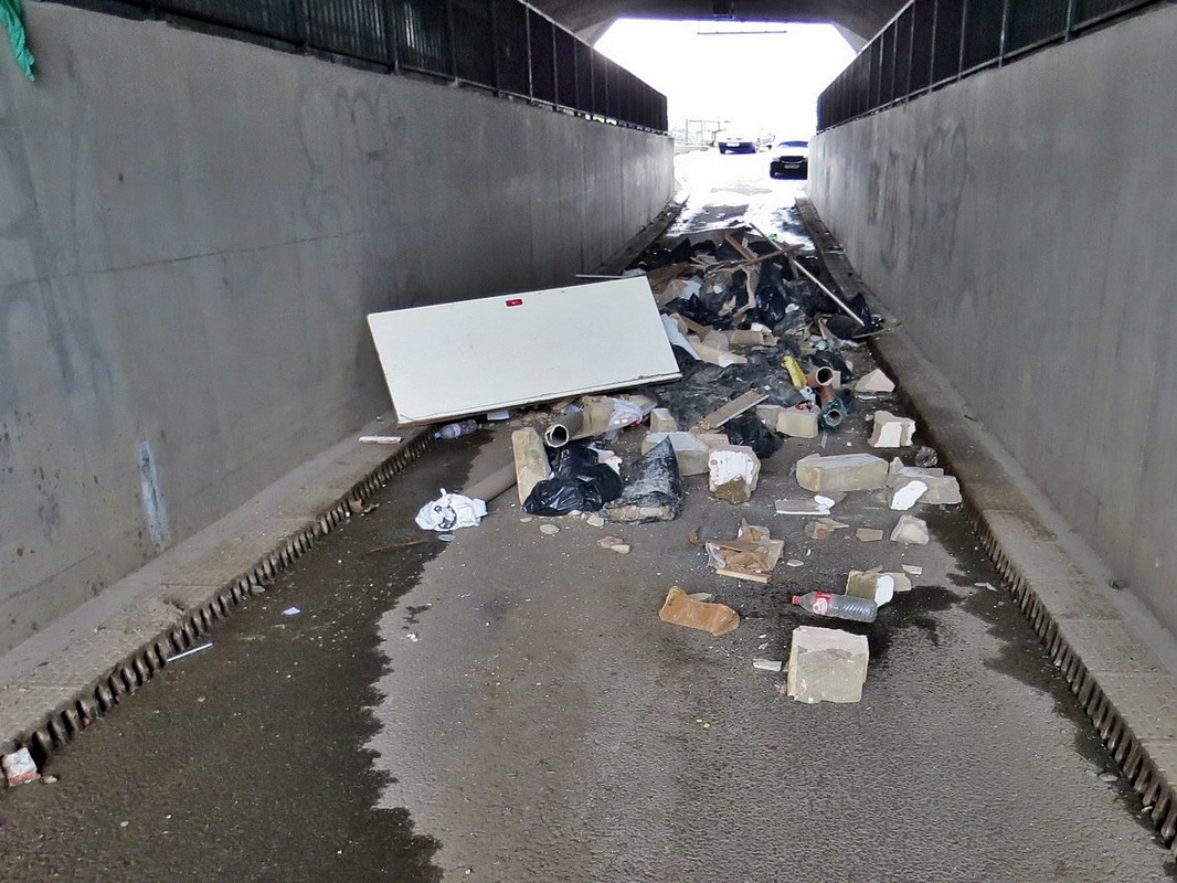 flytipping blocking road in Canning Town