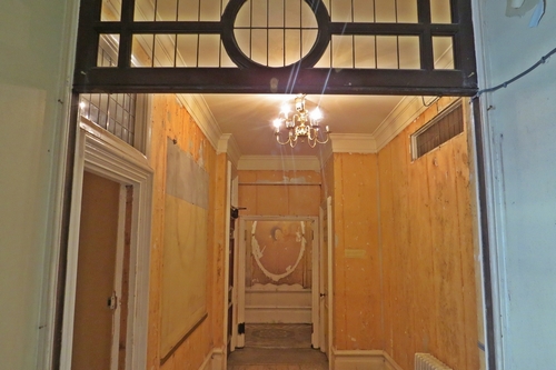 corridor of abandoned hotel on London