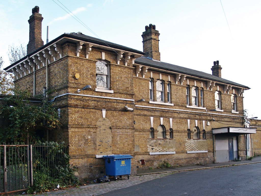 Disused railway station building at Catford Bridge in South London 
