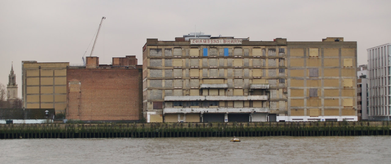 The derelict Thameside warehouses of Chambers Wharf - Bermondsey, SE16 have now been demolished