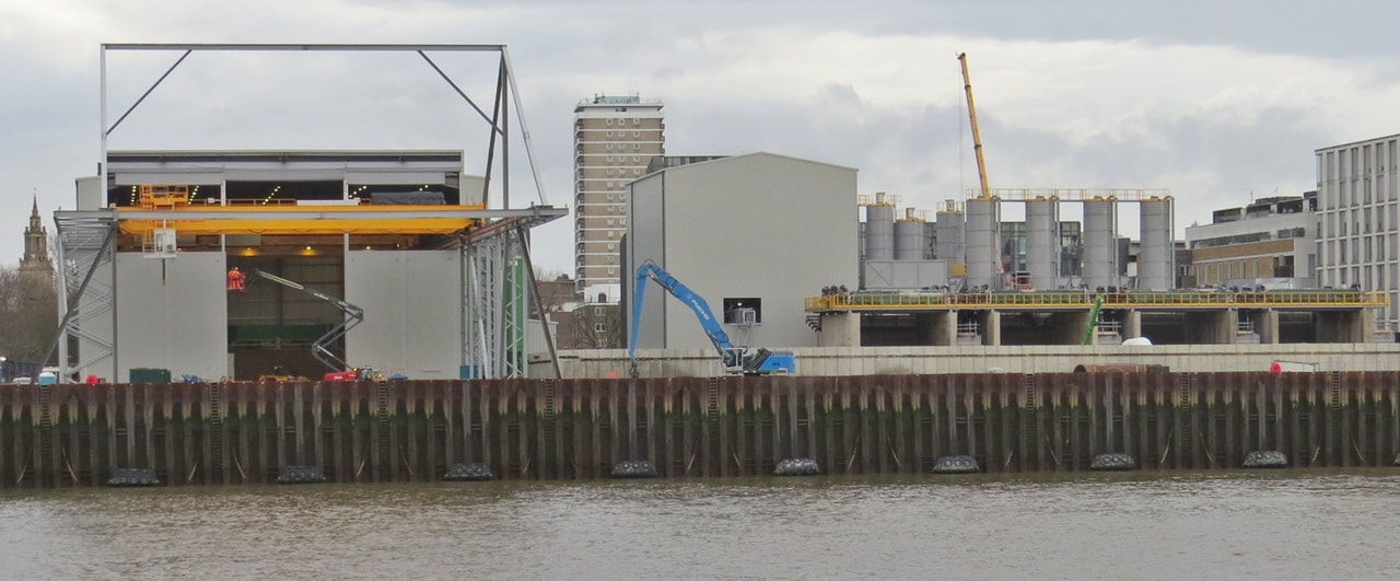Supersewer site (Thames Tidal Tunnel) at the demolished Chambers Wharf site in Bermondsey, SE16
