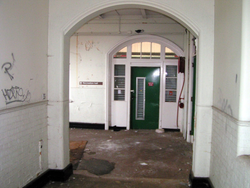 A condemned part of the Colindale Hospital awaiting demolition