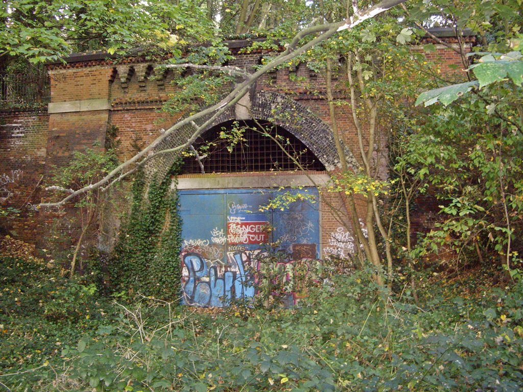 Disused railway tunnel, on the defunct The Crystal Palace and South London Junction Railway in Upper Sydenham, South London.