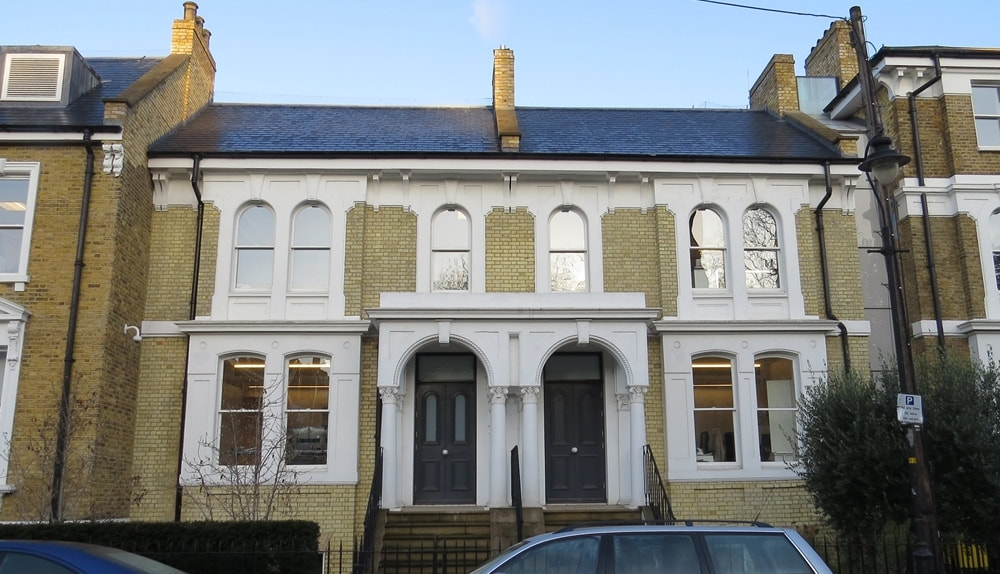 Some of the derelict South London Camberwell houses have been refurbished and reinstated as private town houses 