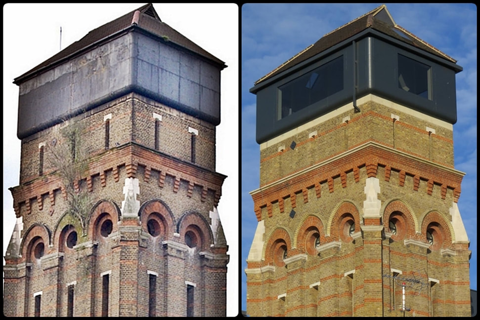 Lambeth Workhouse (aka Lambeth Hospital) Water Tower in London now converted into residential use