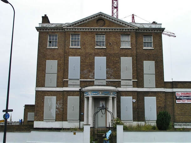 Derelict Georgian mansion house In Vauhall built in 1758 and listed Grade II. Purchased in 1811 by Friedrich Wilhelm, Duke of Brunswick,