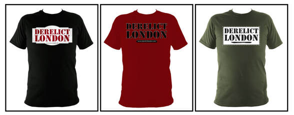 Official Derelict London Tee Shirts offered by DirtyTees.Red approved by Paul Talling