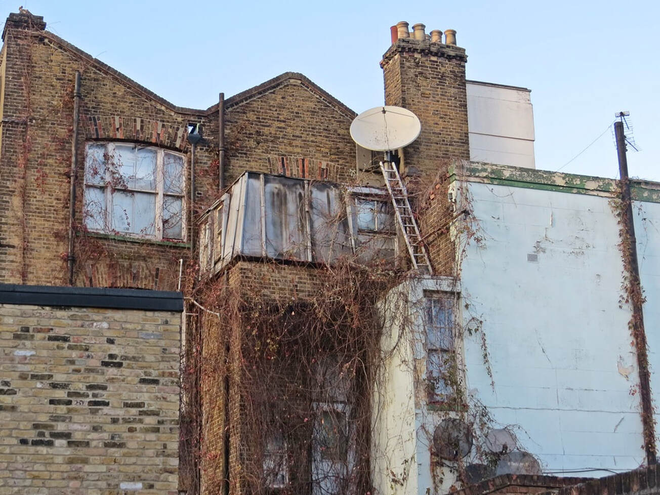 ​Rear view of the derelict Jolly Sailor pub South Norwood, SE25