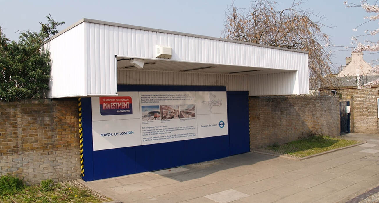 The closed down basic rebuild of North Woolwich Station photographed by Paul Talling for Derelict London
