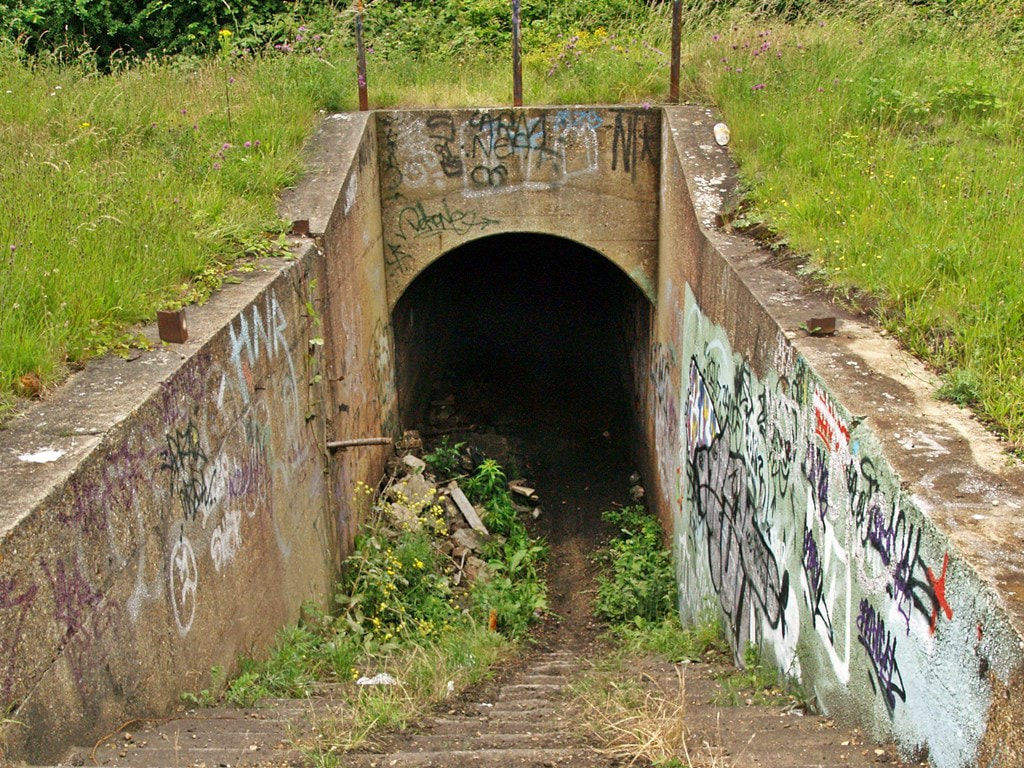 Abandoned tunnel in ​Feltham Rail Freight Marshalling Yard