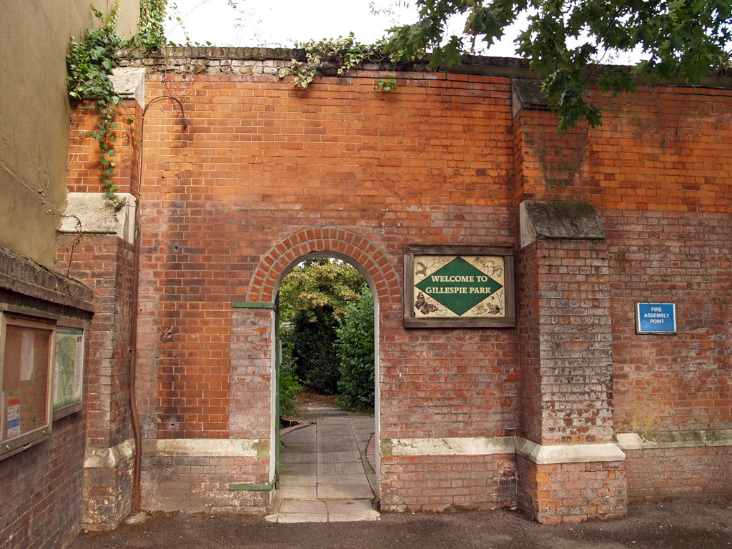 Entrance to Gillespie Park in  Highbury which was formerly railway sidings and marshalling yards.