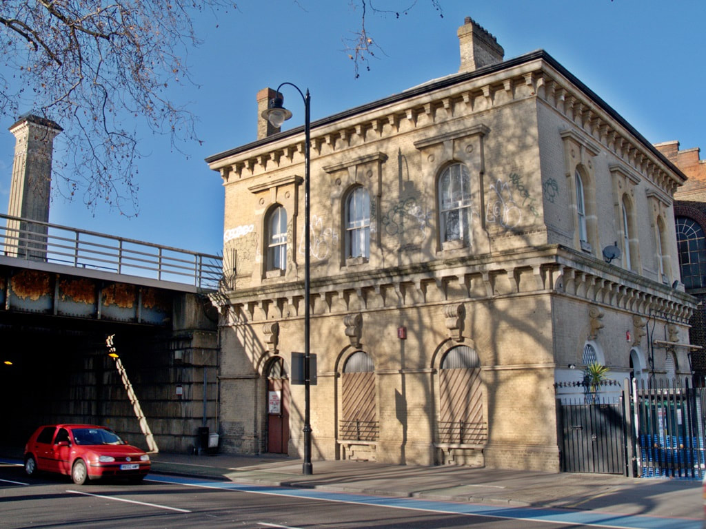 The disused Grosvenor Road ghost railway station in Pimlico.