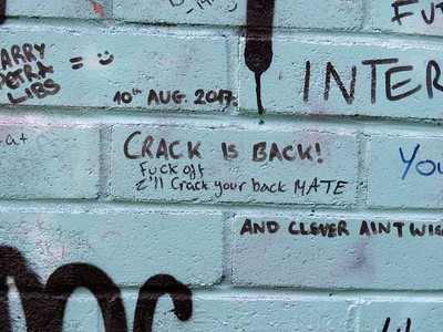 The Libertines Crack is Back graffiti in East London