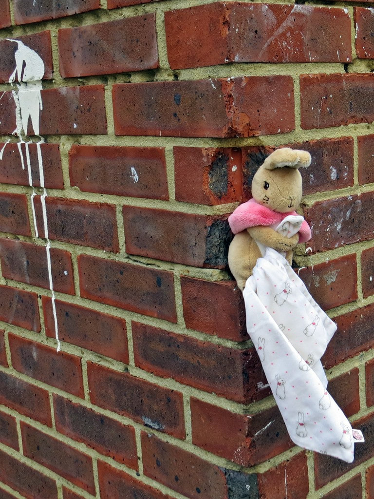 Baby's lost bunny rabbit cuddly toy in Hackney 