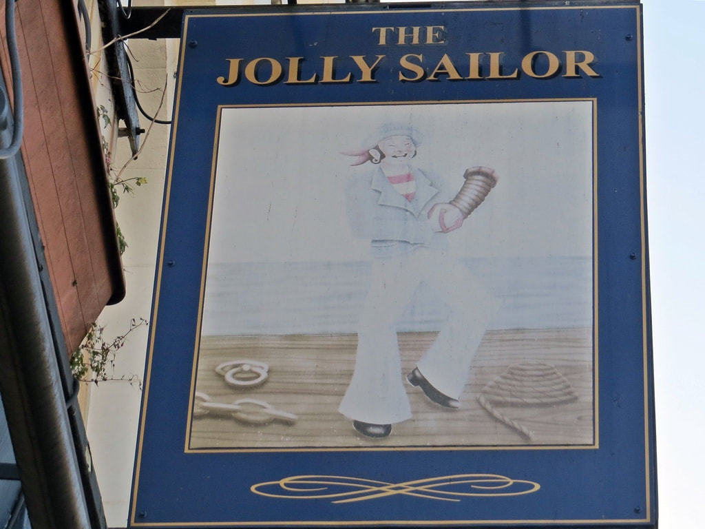 Jolly Sailor pub sign in Norwood, SE London