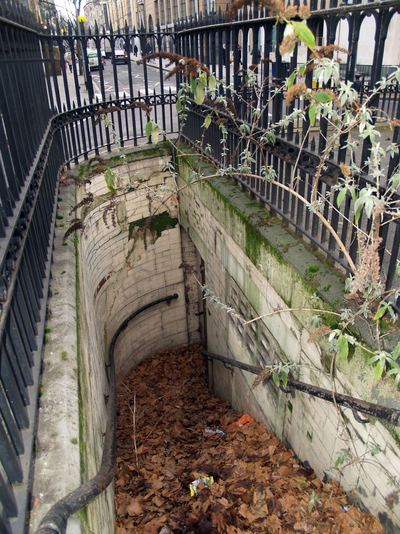 Derelict underground public toilet in Bloomsbury WC1N