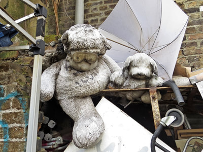 abandoned cuddly toys in East London
