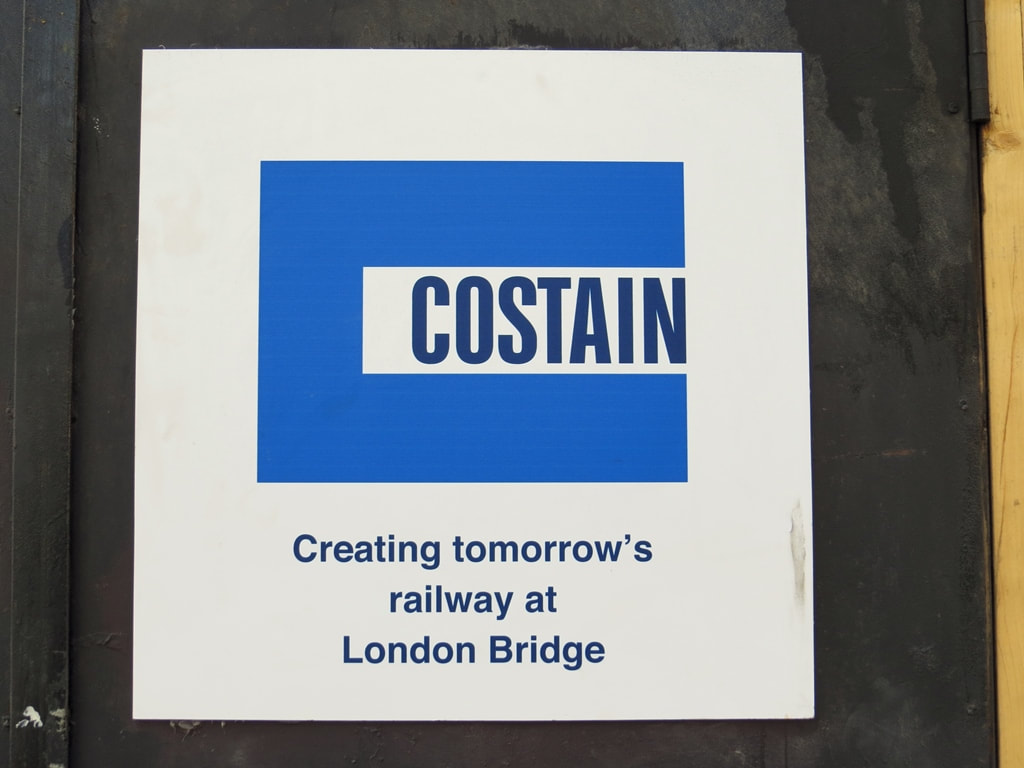 sig
London Bridge Station, Tooley Street arches before redevelopment (2013)n for Costain. Creating tomorrow's railway at London Bridge.