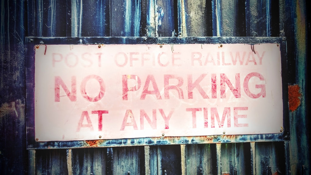 Sign for the defunct Post Office Railway at Mount Pleasant in Clerkenwell.