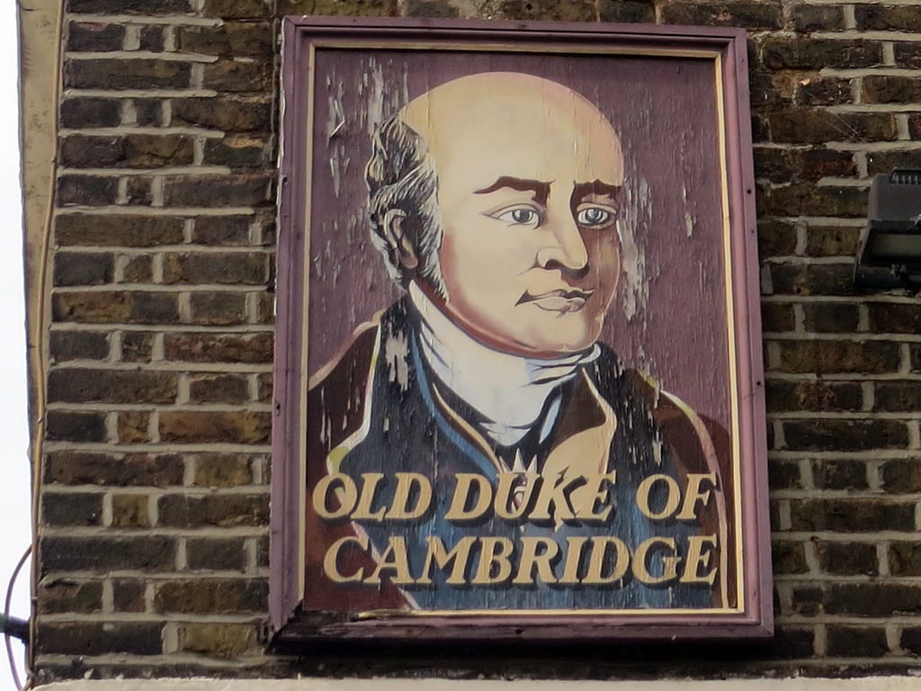 Picture of Old Duke of Cambridge pub sign in Bromley