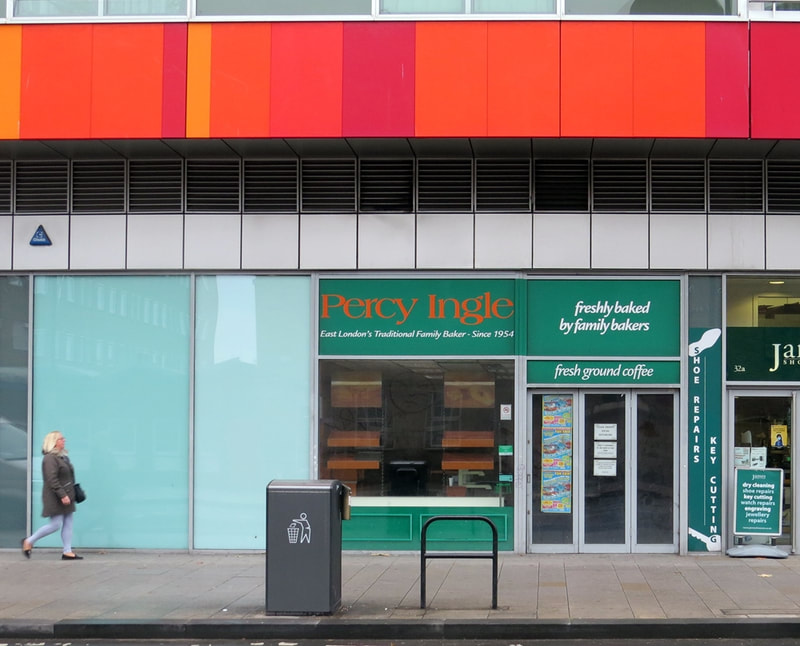 Derelict Percy Ingle Bakery shop in Canning Town, East London 