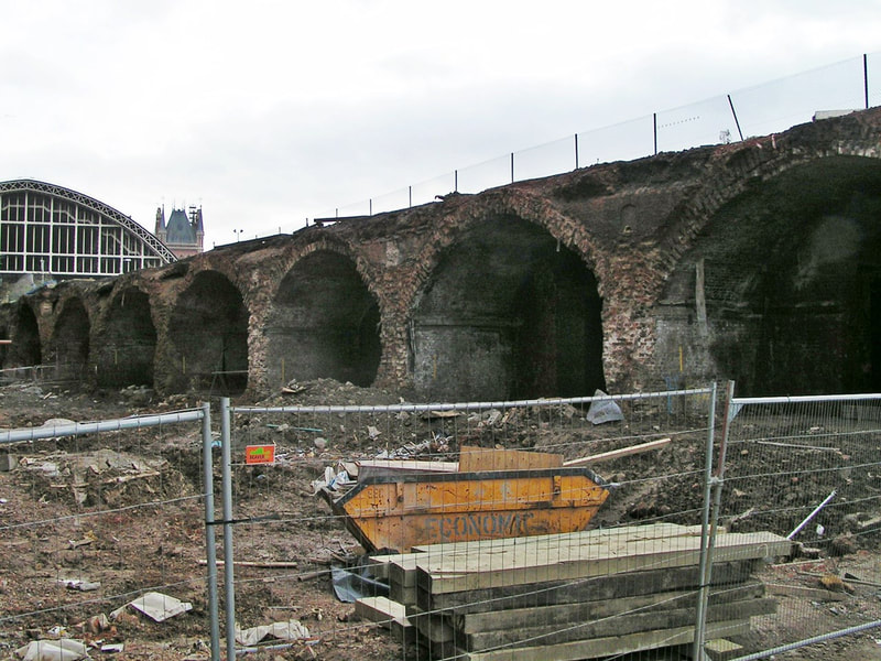 Demolition of railway arches at St Pancras