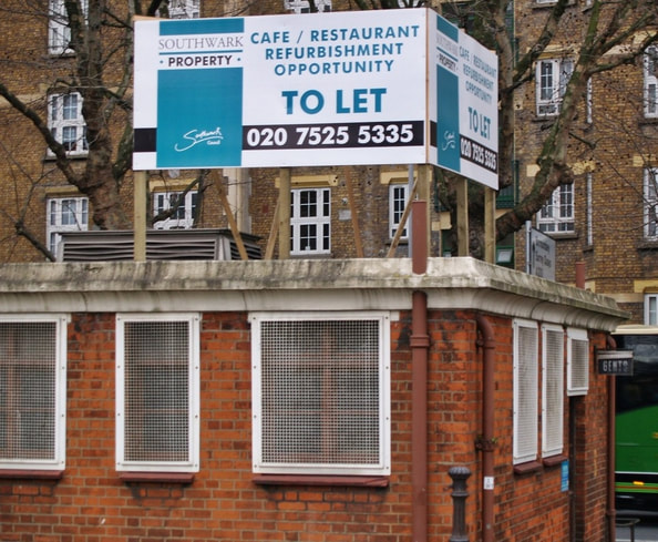 Disused public toilet to let in Bermondsey now demolished and replaced by award winning restaurant