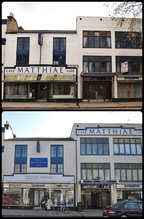 Richmond, TW9 - The once derelict Matthiae Café  has now been converted into a Tesco supermarket