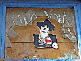 Pete Doherty of the Libertines streetart in Bethnal Green in Up The Bracket Alley