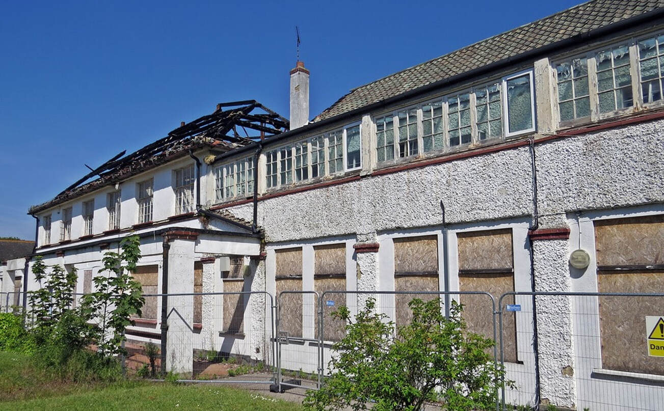 Shoeburyness, SS3 - derelict abandoned Shoebury Hospital in Essex