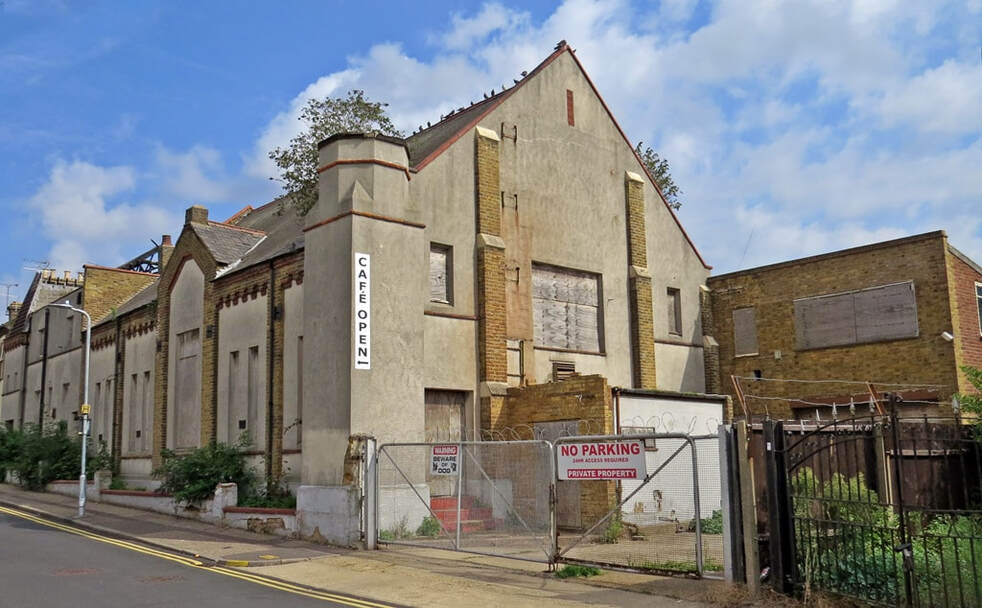 ​This empty former Methodist church building in Pleasant Road was for many years the factory of Grosvenor Confectionery run by a successful seaside rock-making family.